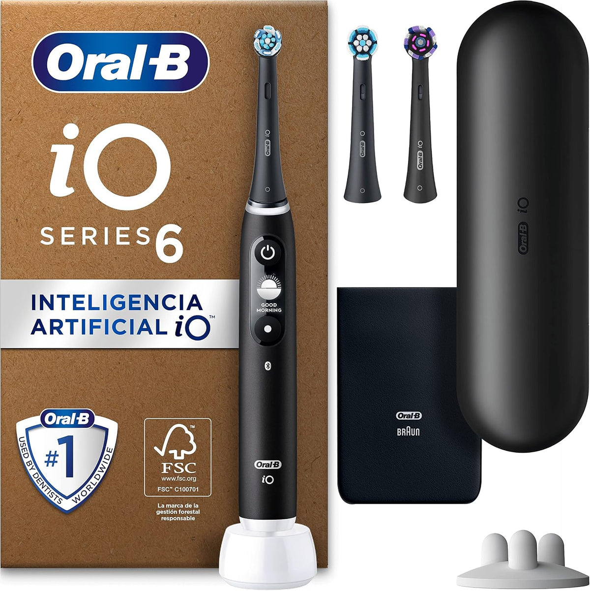 Cepillos de dientes eléctricos de rotación, negro, Oral-B